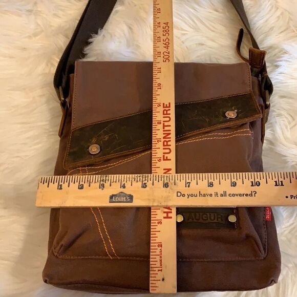 NWOT Augur Brown Messenger Bag - Picture 7 of 9
